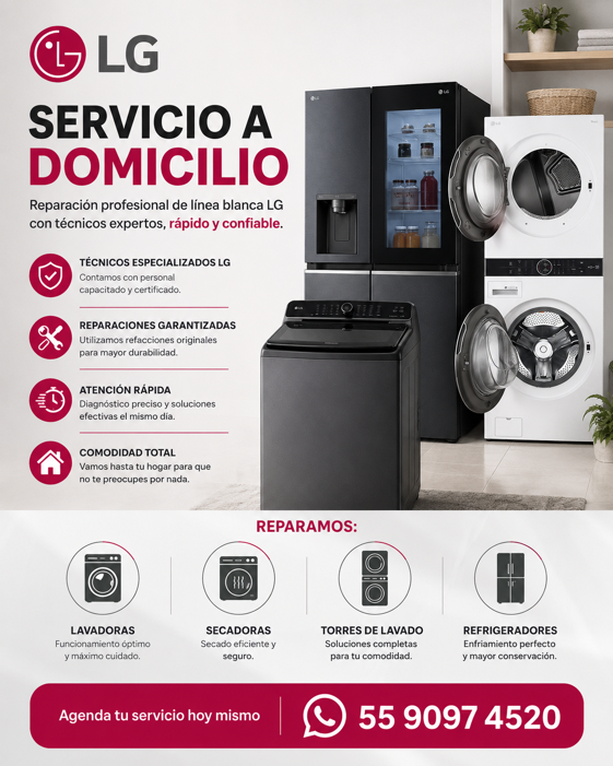 SERVICIO TÉCNICO LG EN CDMX A DOMICILIO